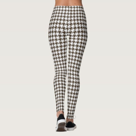 Leggings Houndstooth de Brown Combination par Shirley Taylo (Dos)
