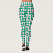 Leggings Houndstooth Pied de Poule Motif Rose Green (Dos)