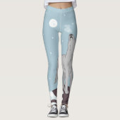 Leggings Howling Arctic Wolf (Devant)