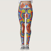 Leggings Huichol Beadwork Mexicain Folk Art Perle Travail Y (Devant)