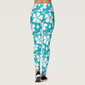 LEGGINGS HULA HAWAIEN (HIBISCUS) SARCELLE (Dos)
