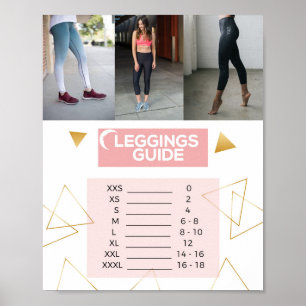 Leggings hulplijngrootte Zyia actief draag Rep Poster