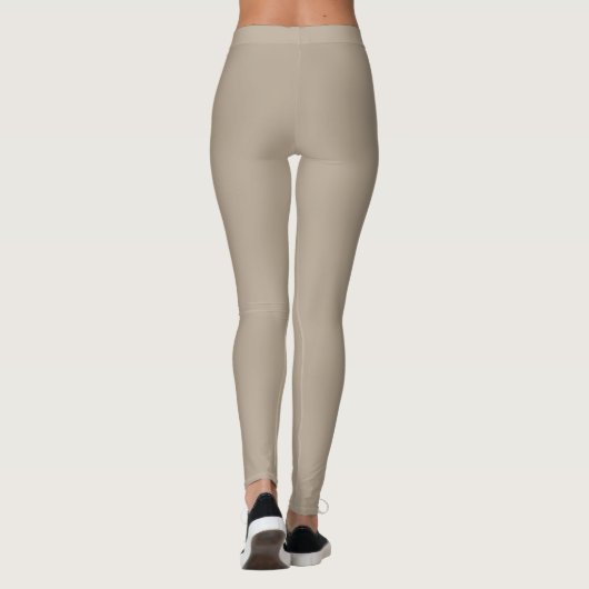 Leggings Hummus Beige, Brown clair, couleur solide neutre (Dos)