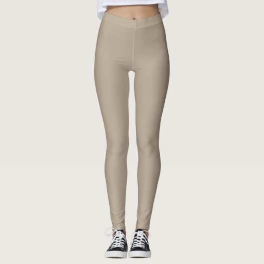 Leggings Hummus Beige, Brown clair, couleur solide neutre (Devant)
