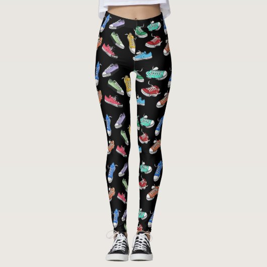Leggings Humour amusant Comique Coureurs de Dessins de Cart (Devant)