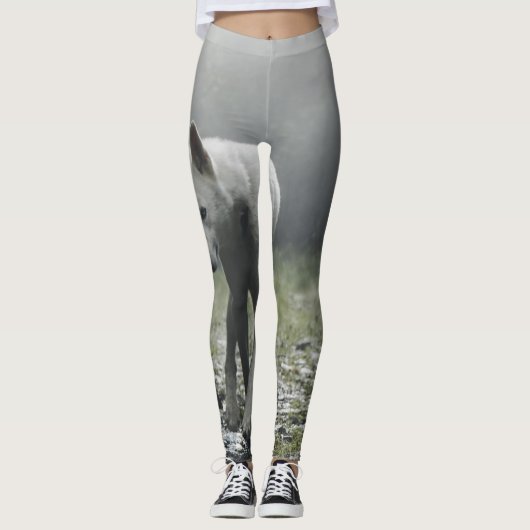 Leggings Husky Sibérien Blanc (Devant)