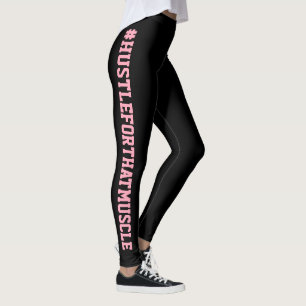 Leggings #Hustle pour cette séance d'entraînement de rose