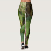 Leggings Hydrangea d'automne en fleurs avec feuilles d'host (Dos)
