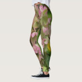 Leggings Hydrangea d'automne en fleurs avec feuilles d'host (Gauche)