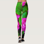 Leggings Hydrangea Fleurs Florales Rose Nature Élégant Chic (Dos)