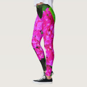 Leggings Hydrangea Fleurs Florales Rose Nature Élégant Chic (Gauche)