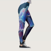 Leggings Hydrangeas Floral Purple et Bleu (Droite)
