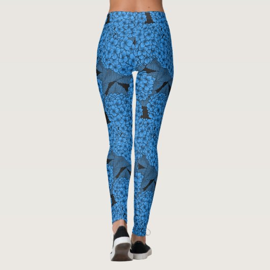 Leggings Hydrangée bleue (Dos)