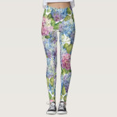Leggings Hydrangée en fleurs (Devant)