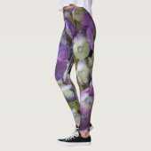Leggings Hydrangée violette Florale Botanique Photographie (Gauche)