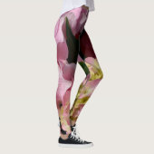 Leggings Hydrangées roses et crème (Droite)
