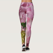 Leggings Hydrangées roses et crème (Dos)