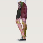 Leggings Hydrangées roses et crème (Gauche)