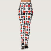Leggings I Heart [Love] Chine 我 爱 中 Chinois Hanzi (Dos)