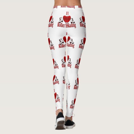 Leggings I Heart Roller Patinage (Dos)