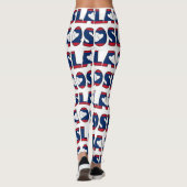 Leggings I Loos Laos Drapeau Couleurs Typographie Motif mig (Dos)