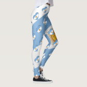 Leggings I Love Argentina Flag of Argentina Hearts Motif (Droite)