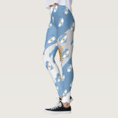 Leggings I Love Argentina Flag of Argentina Hearts Motif (Gauche)