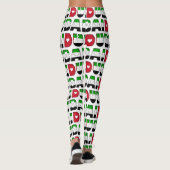Leggings I Love Dubai Drapeau Couleurs Typographie Motif mi (Dos)