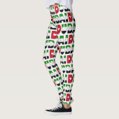 Leggings I Love Dubai Drapeau Couleurs Typographie Motif mi (Gauche)