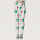 Leggings I Love Italy Flag Colours Typographie Motif Funny (Devant)