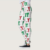Leggings I Love Italy Flag Colours Typographie Motif Funny (Gauche)