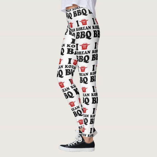 Leggings I Love Korean BBQ (고 기 구 이) (Gauche)