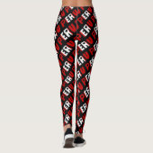 Leggings I Love Pérou Drapeau Couleurs Typographie Motif mi (Dos)