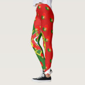 Leggings I Love Portugal Portugais Drapeau Couleurs drôle (Gauche)