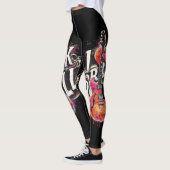 Leggings I Love Rock N Roll Guitare Électrique Peinture (Gauche)