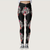 Leggings I Love Rock N Roll Guitare Électrique Peinture (Devant)