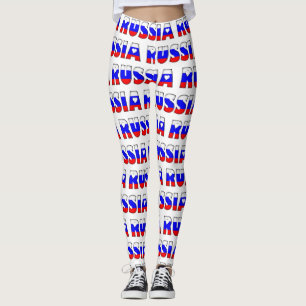 Leggings I Love Russie Drapeau couleurs Typographie Motif m