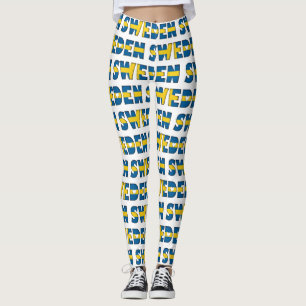 Leggings I Love Suède Drapeau Couleurs Typographie Motif mi