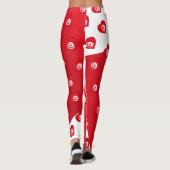 Leggings I Love Tunisie Tunisian Drapeau Hearts Motif Funny (Dos)