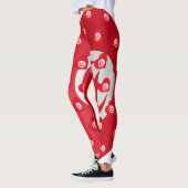 Leggings I Love Tunisie Tunisian Drapeau Hearts Motif Funny (Gauche)