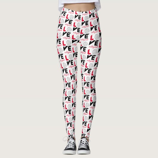 Leggings I Love volleyball (Devant)