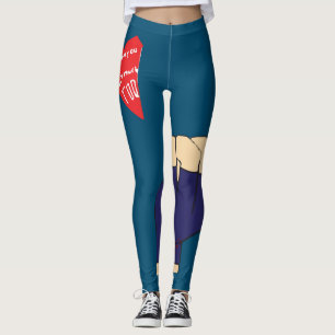 Leggings I Love You So Much Too Drawing Cute
