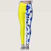 Leggings Ice Blue Snowboard Sky Yellow Snowboard Sport (Devant)
