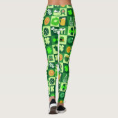 Leggings Icônes de la Saint-Patrick Motif sans couture (Dos)