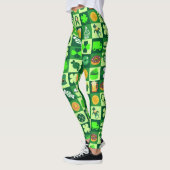 Leggings Icônes de la Saint-Patrick Motif sans couture (Gauche)