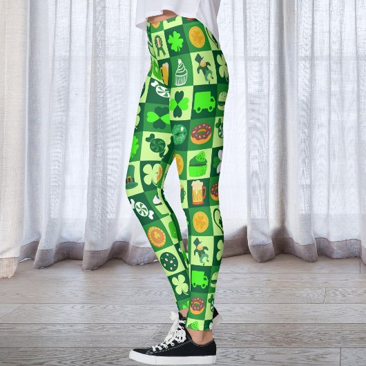 Leggings Icônes de la Saint-Patrick Motif sans couture