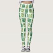 Leggings Icônes dessinées à la main de la Saint-Patrick ID6 (Devant)