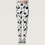 Leggings Icônes d'Halloween noir et gris Motif<br><div class="desc">Célébrez Halloween avec ces légendes d'Halloween uniques avec des illustrations de chats,  fantômes,  os,  cercueils et autres icônes.</div>