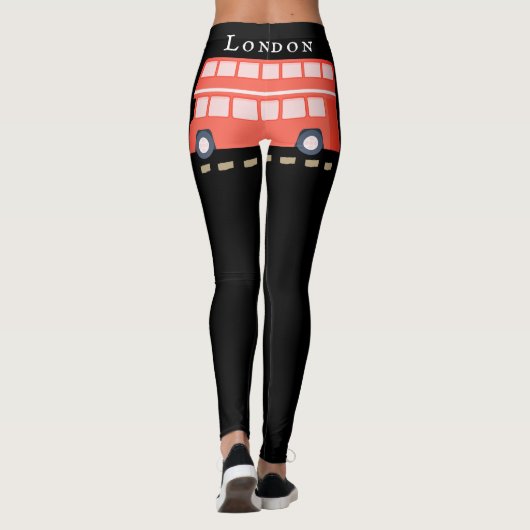 Leggings Iconic Red London Bus mode noir (Dos)