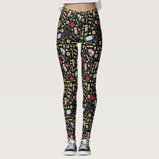 Leggings Idée cadeau infirmière (Devant)